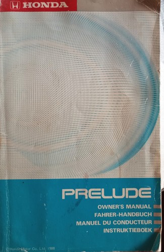Fahrer handbuch honda - fahrer, prelude