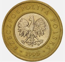 Münze Polen 2 Zlote  1995