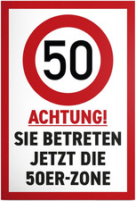 50er Zone - Schild Kunststoff
