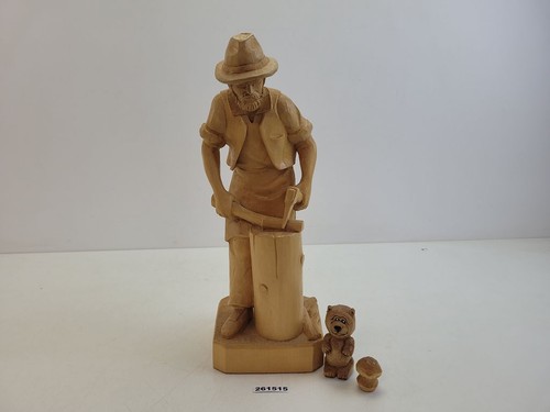 Skulptur figuren holz - 2x,