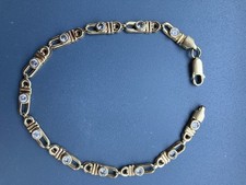 schönes  Armband  333 mit 12 runden Zirkonia Steinen ca. 19 cm