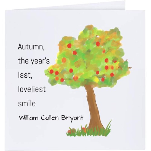 Grußkarten herbstbaum - grußkarten, "herbstbaum"