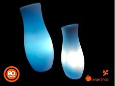 Very rare 1980er Große IKEA MYLONIT -50cm   handgeblasen- Glas Tischleuchte blau