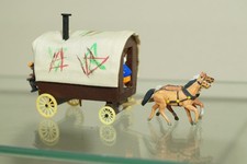 Preiser 420 Planewagen, fahrendes Volk, Holz, 1950er - 25Q06