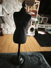 Schmuckständer Samt Holzfuss Schwarz Top Zustand Schmuckbüste