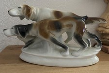 Porzellanfigur jagdhunde hunde - porzellanfigur,