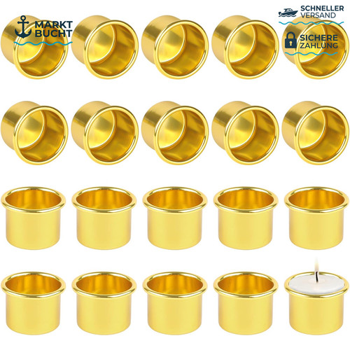 Kerzenhalter aluminium gold - aluminium,