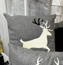 Kissen grau hirsch - kissen,