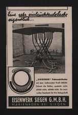 MARIENBORN, Werbung 1938, Eisen-Werk Siegen GmbH Fahrrad-Ständer
