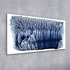 Acrylglasbild Wandbild Plexiglas 100x50 Abstraktes Aquarell Malerei Bäume