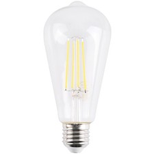 LED Filament Glühbirne ST64 E27 7,5W 4000K 1055lm Klar Platinum Polux