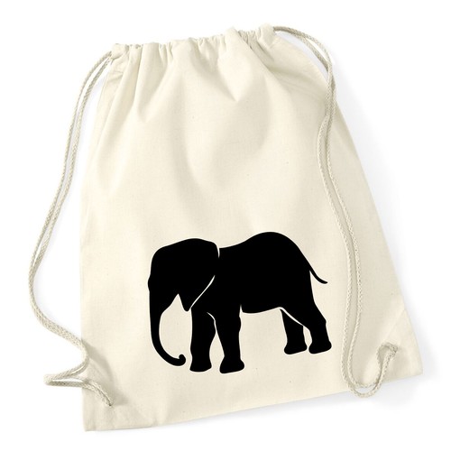 Turnbeutel elefant silhouette - turnbeutel,