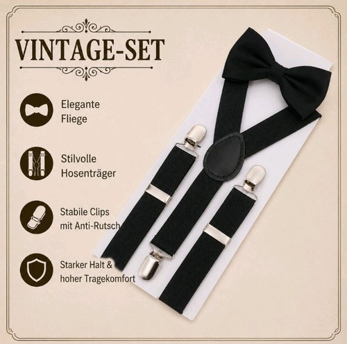 Vintage herren set - herren, schwarz