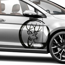 Auto Aufkleber Kreis Hirsch Deer Wild Outdoor Wald Natur Tier Sticker #1392-60