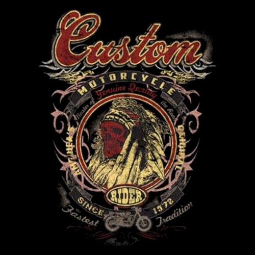 Shirt biker custom vintage - t-shirt,