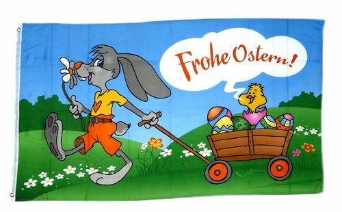 Flagge fahne frohe ostern - frohe,