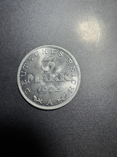 Deutsches reich mark 1922 a - reich, 3