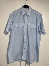 Imperial Kurzarm Diensthemd für z.B. Feuerwehr, THW etc., Blau, Größe 41/42