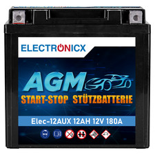 Premium AGM Batterie 12V 12Ah | Ersatz für A000982700, A2115410001 | Backup Batt