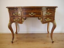 Schreibtisch Dresdner Barock Nussbaum Wurzelfurnier um 1860 restauriert