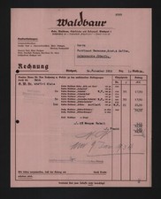 STUTTGART, Rechnung 1933, Gebrüder Waldbaur Schokolade-Kakao-Werk 