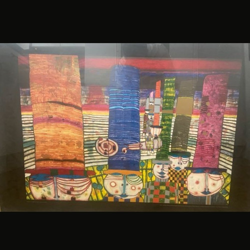 Hundertwasser hühte tragen - hundertwasser,