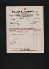 WIEN, Rechnung 1932, Paragon Kassenblock Co. GmbH Schreibmaschinen-Formulare