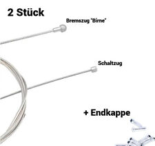 2x Fahrrad Bremszug Birne 1,5mm x 1700mm Schaltzug 1,2mm 2100mm Bowdenzug