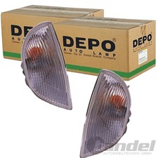 2X DEPO BLINKER KLARGLAS VORNE PASSEND FÜR FIAT SEICENTO LINKS+RECHTS