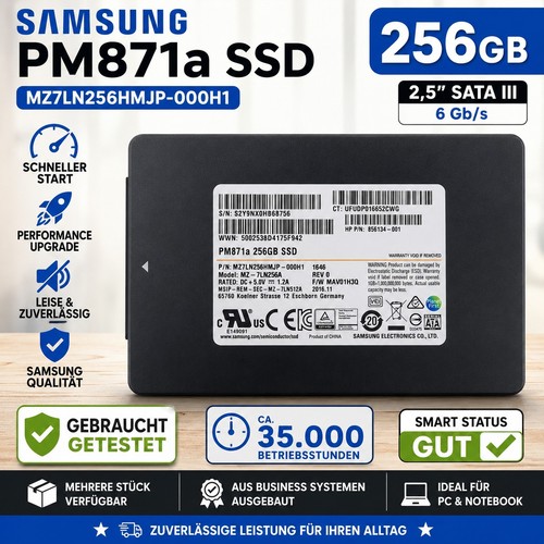 Samsung pm871a 256gb - 256gb, ssd