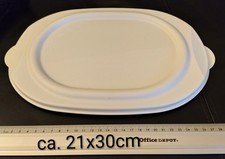 Tupperware Deckel  Weiß Oval 21 X 30 CM