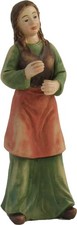 Krippenfigur Magd für Butterfass 11 cm Polyresin Deko Weihnachten