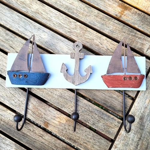 3er wandhaken leiste anker - wandhaken,