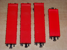 MÄRKLIN HO - 4 Niederbordwagen verschiedene Längen - ROT