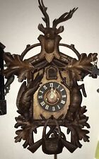 Große nussbaum  Junghans Uhrwerk Schwarzwalder Kuckucksuhr!Antike Uhr 60cm 8tage
