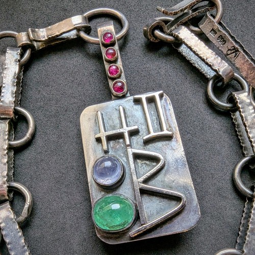 Collier smaragd saphir rubin - smaragd,