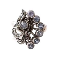 Reizvoller Silberring - 925 Silber - vermutlich Blautopas