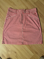 Golf rock Damen, rot kariert