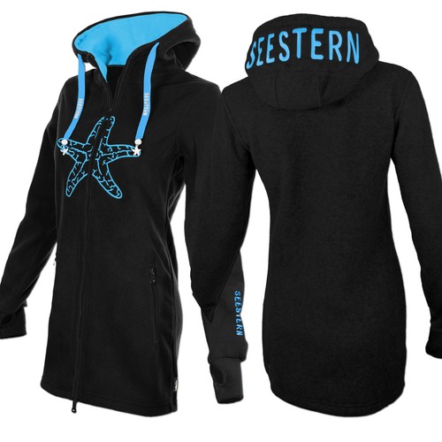 Seestern damen kapuzen - seestern,