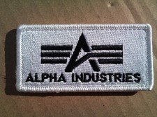Alpha Industries Inc. Patch Ma , D-tec , Injektor , ZH  usw. weiß/schwarz neu# 1