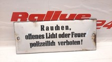 BLECHSCHILD EMAILLE SCHILD EMAILLESCHILD DDR GEWÖLBT RAUCHEN VERBOTEN RAR ANTIK