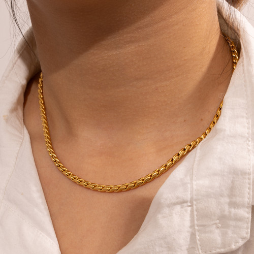 Premium damen halskette gold - premium,