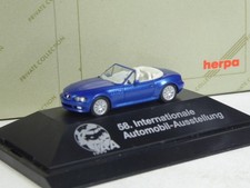 (YG-30) Herpa Sondermodell BMW Z3 blau metallic 58. IAA Frankfurt in PC-OVP