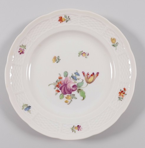 Nymphenburg teller korb blumen - teller,