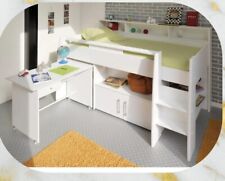 Bett mit Schreibtisch und viel Stauraum