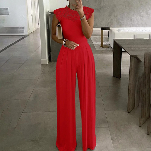 Damen spitze overall jumpsuit - spitze,