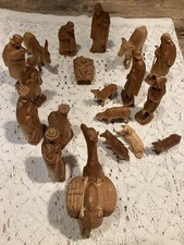 Holz Krippenfiguren 19 -teilig handgeschnitzt aus Südtirol  12cm