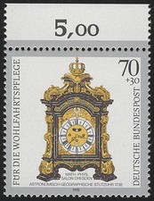 1632 Wofa Stutzuhr 70+30 Pf  ** Oberrand