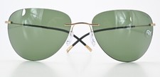 SILHOUETTE Sonnenbrille 8697 75 7530 Titan Pilot Gold Grün Flexibel Leicht Wrap
