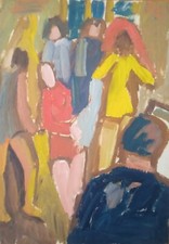 Miklòs Nèmeth (Budapest 1934-2012), Ungarn 1968  ,  ÖL auf Papier ,